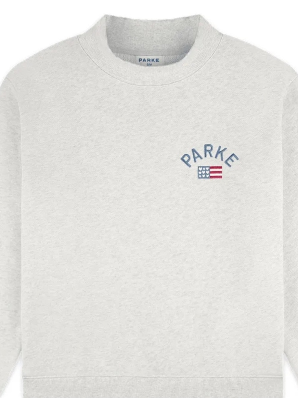 Parke Flag Mock Sweatshirt - Light Heather